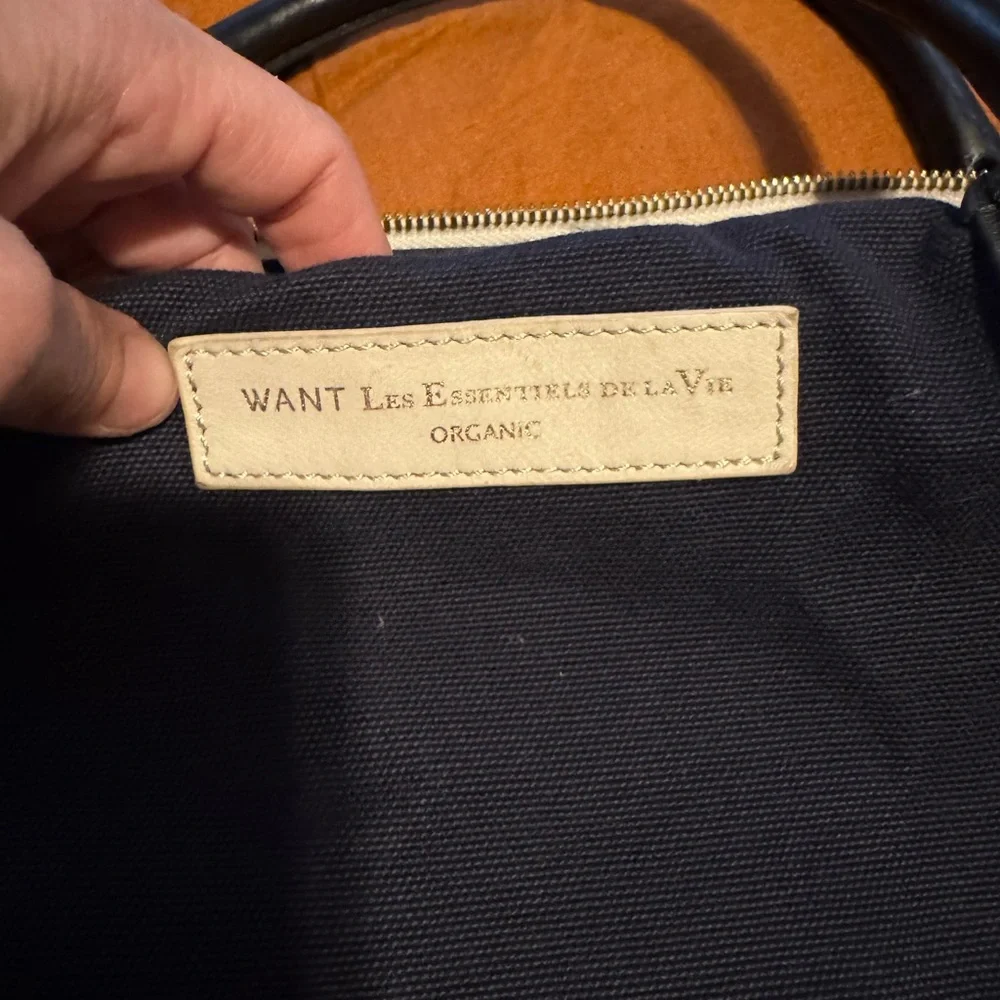 WANT Les Essentiels Navy O’Hare Organic Canvas Tote